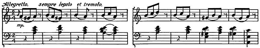 Allegretto. sempre legato et tremolo