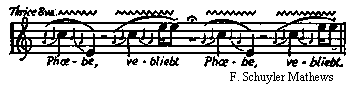 Song of the eastern phoebe written to sheet music by F Schuyler Mathews