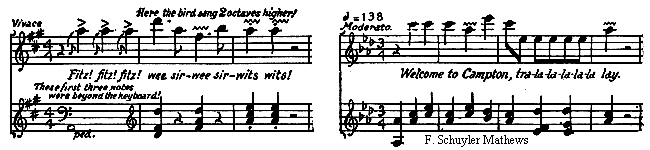 Song of the song sparrow transcribed by F. Schuyler Mathews