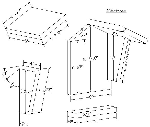 Phoebe & Swallow Shelter Plans Print these phoebe & swallow platform shelter plans or just view on a mobile device in your workspace. Three-dimensional drawing with dimensions.