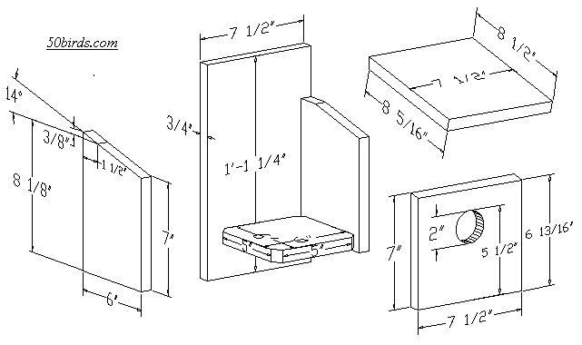 Select to view and print House Finch Birdhouse Plans