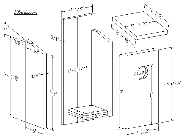 Select to view/print birdhouse plans