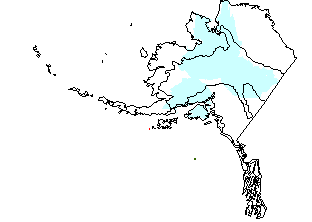 Map shows boreal owls range in central Alaska.